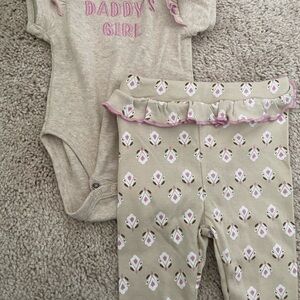 Tahari Beige and Pink Kids Matching Set